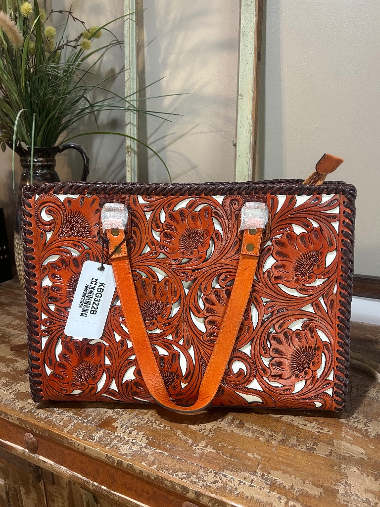 Genuine Tooled Leather Purse